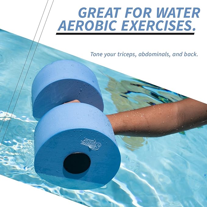 foam dumbbell, water walking