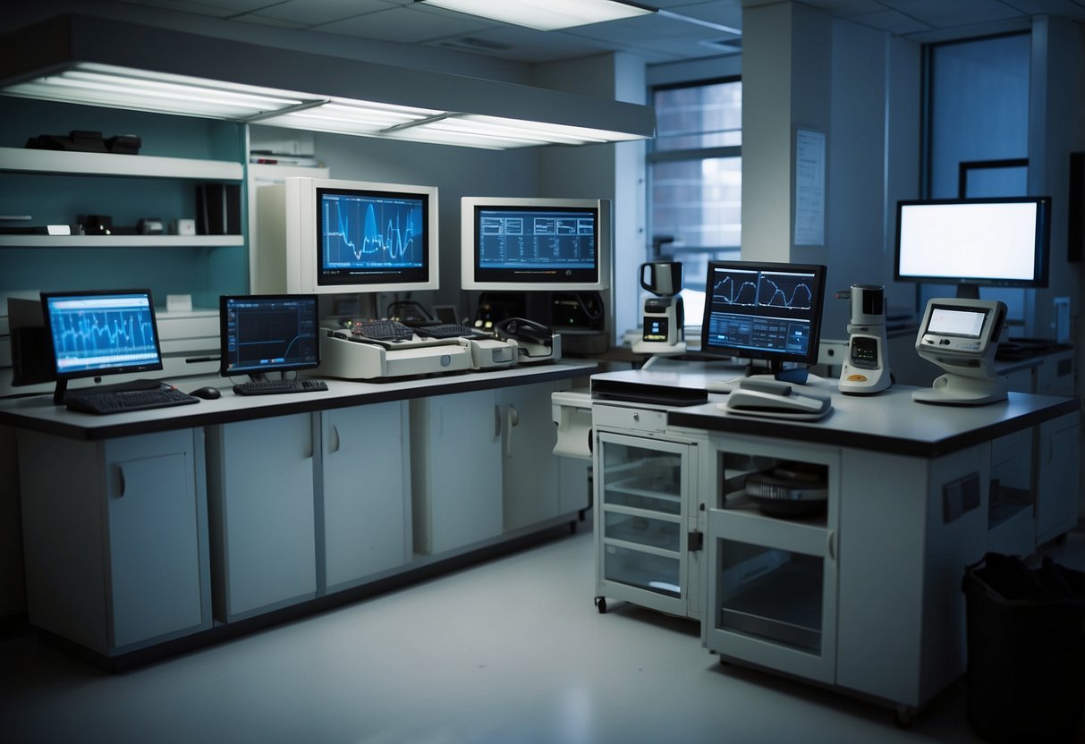A laboratory setting with scientific equipment and monitors, with a focus on cardiovascular health and static holds
