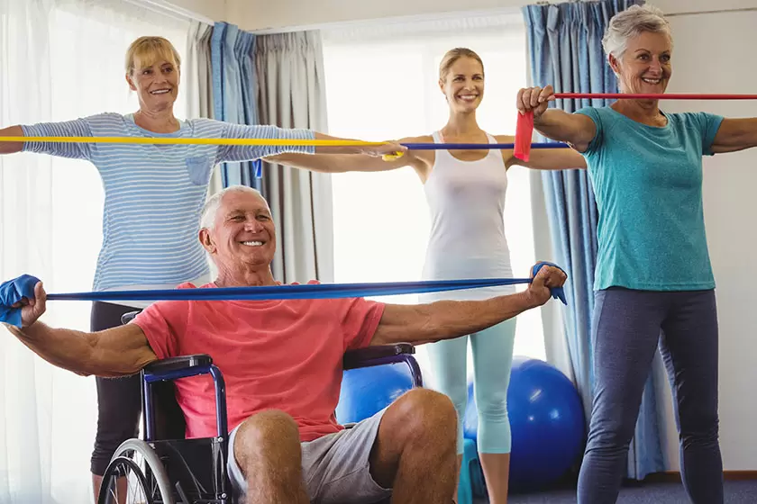 Isometric Exercises For Seniors Using Resistance Bands